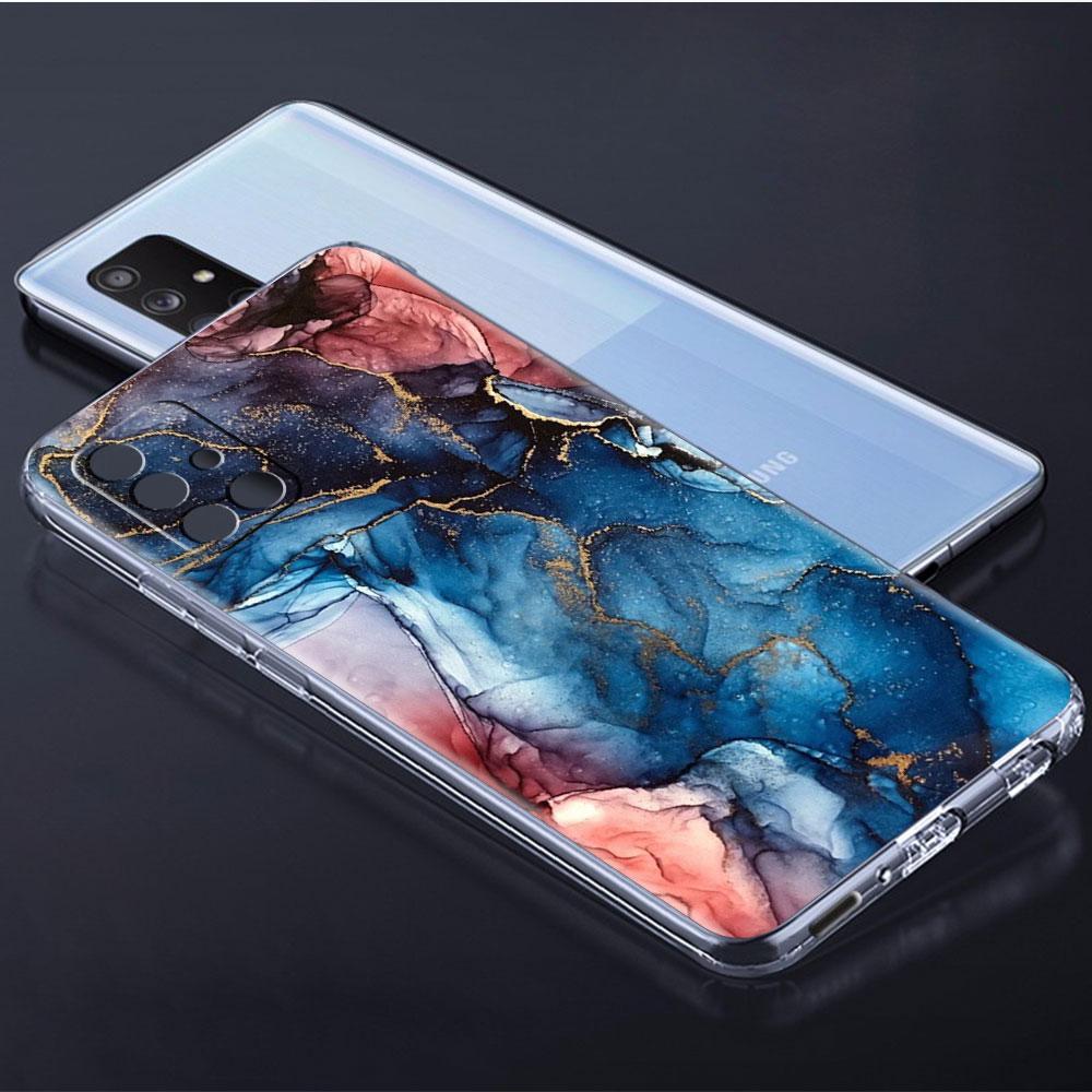 Marble Pattern Luxury Cool Clear Case For Samsung Galaxy A52 A12 A51 A32 A21s A71 A32 A22 A50 A70 A31 A72 5G Phone Cover