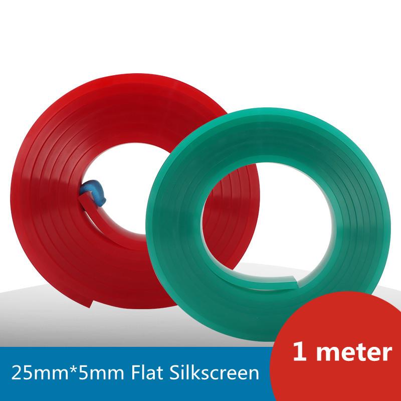 

25mm*5mm Flat Silkscreen Squeegee Rubber 60A 65A 75A 80A DIY Silk Screen Printing Ink Scratch Board Tools Squeegee Rubber Blade 0.5 Meter