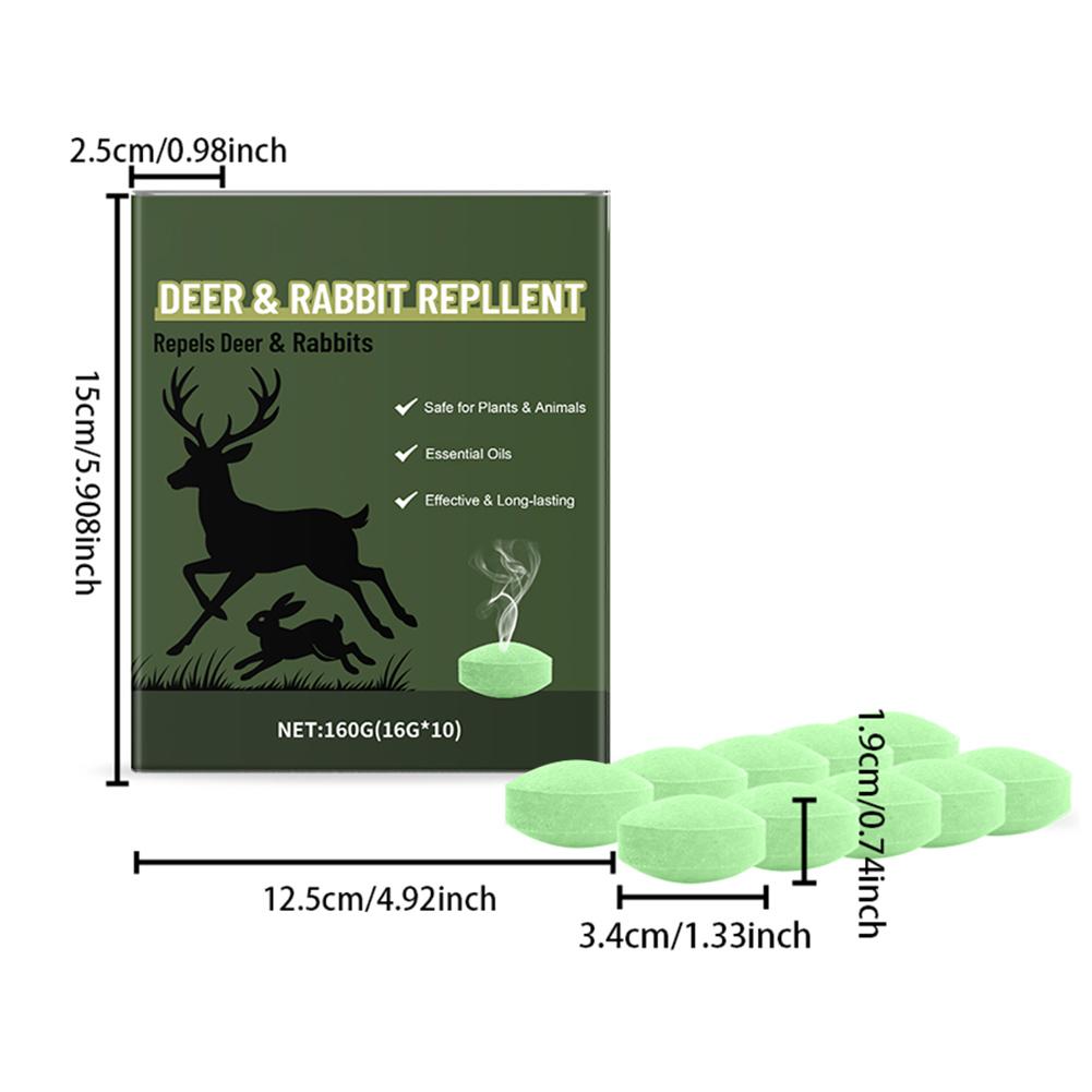 10PCS Deer and Rabbit Repellent Pellets Natural Harmless Strong Repellent Non-Toxic Humane Rodenticide Pellet