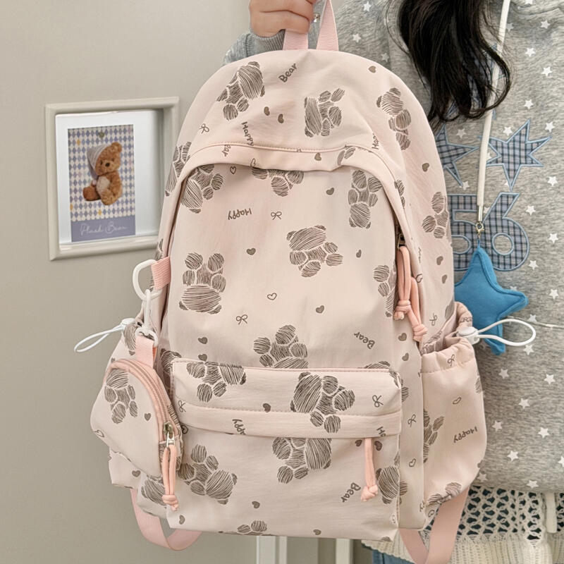 Cartoon Bear Backpack Student Class Schoolbag Lightweight Backpack