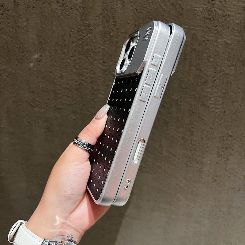 New Diamond Grid Plating Soft TPU Bumper Phone Case For iPhone 17 Pro Max 15 14 16 Pro Max Plus Air Back Cover With Aromatherapy