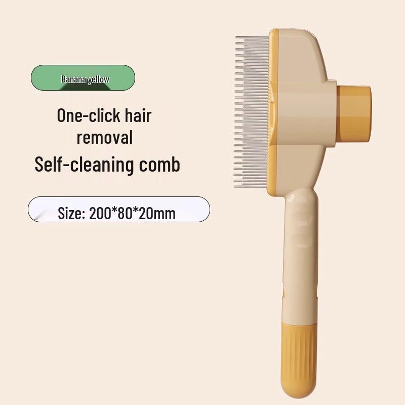 2025 Self-Cleaning Pet Comb: New Shedding & Detangling Rake with Dense Needles for Long Hair