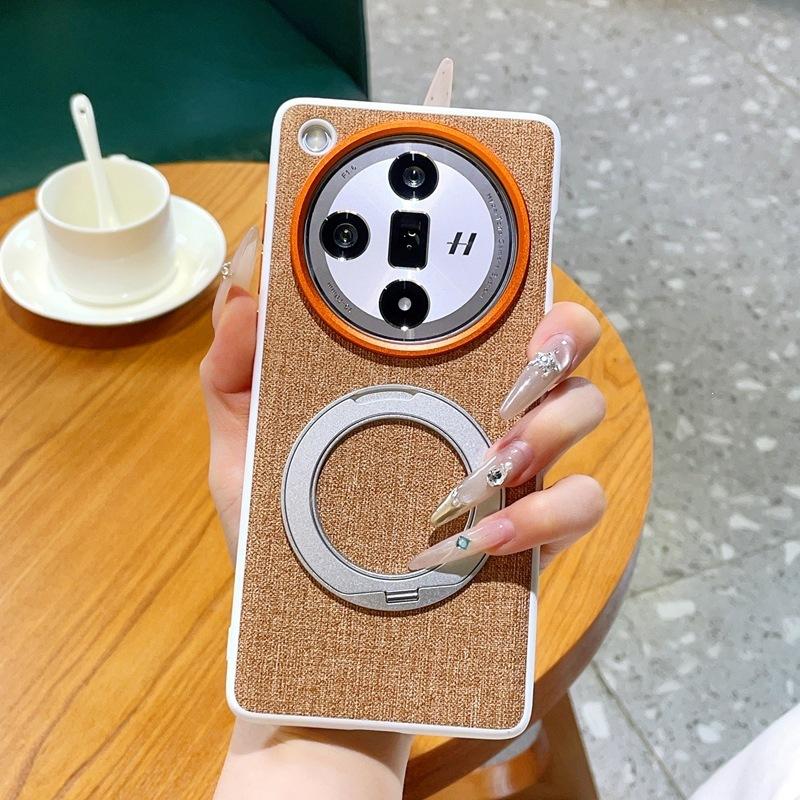 Applicable To Oppofindx1 Mobile Phone Case Magnetic Rotating Bracket Findx1ultra Magnetic Cloth Pattern Protective Case 1g