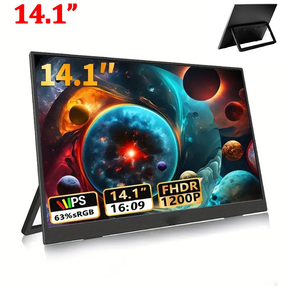 14/15.6/16-Inch Portable Monitor IPS Panel USB-C 1080P FHD MINIHDMI 60Hz Compatible Travelling Display for PC Laptop Xbox Switch