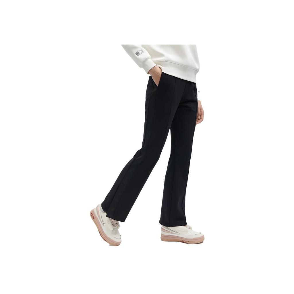 Fila 2023 Autumn New Simple Slim Fit Knitted Flared Pants Men Pants Black F11W348601FBK