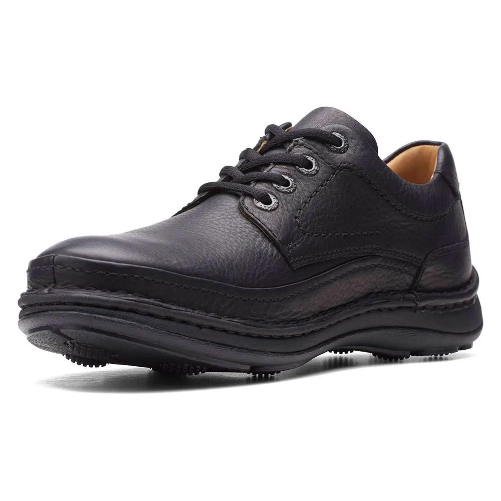Clarks Nature Three Derby premium leather durable rubber sole