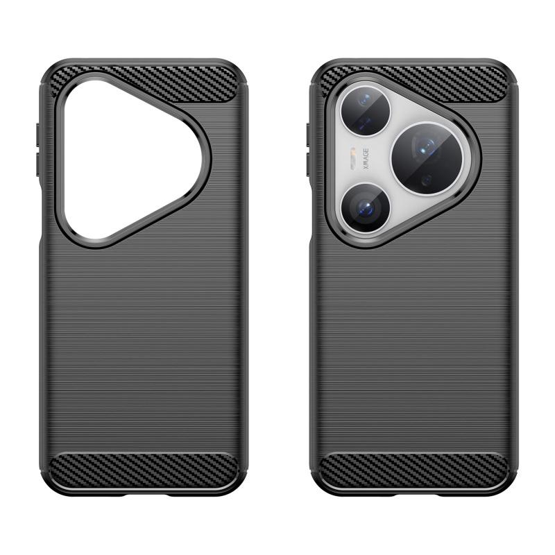 For Huawei Pura 80 Ultra Case Cover Huawei Pura 80 Ultra Capa Shockproof Back Soft TPU Carbon Fiber Fundas Huawei Pura 80 Ultra