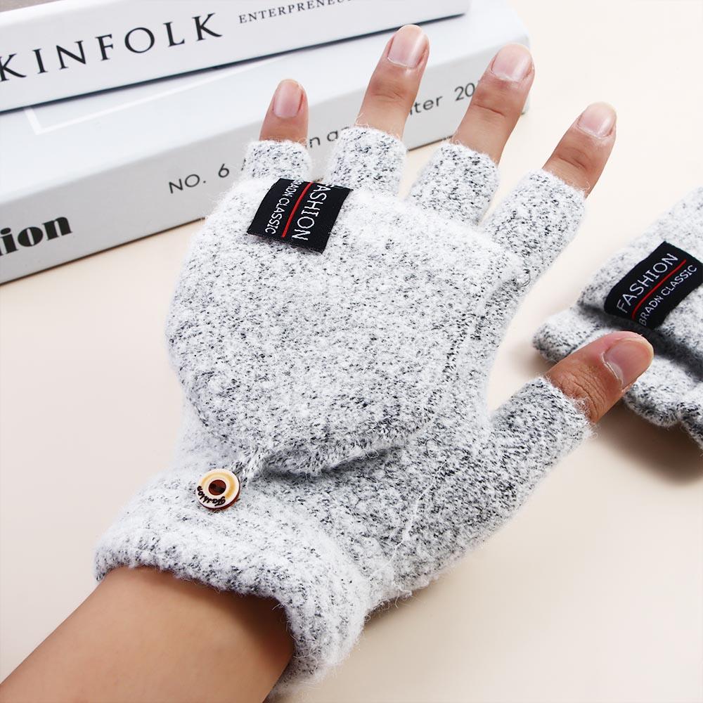 Fingerlose Winter-Heizhandschuhe Damenhandschuhe USB Elektrische Heizhandschuhe Gestrickte Kaschmirhandschuhe