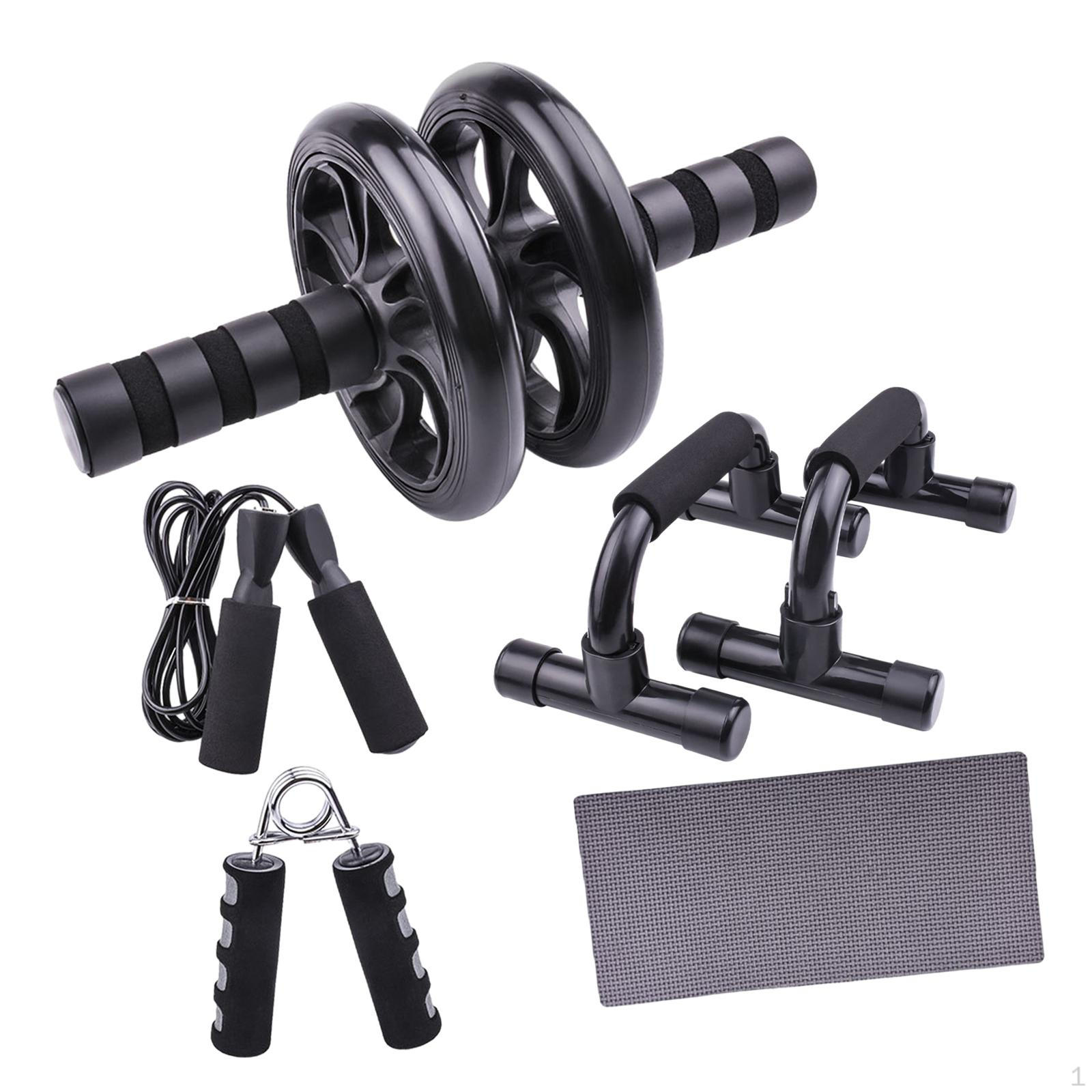 

Ab Exercise Bike, 2 Push-up Bars, Jump Rope, Hand Gripper, Resistance Band, Knee Mat, Training 6PCS