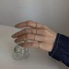 8Pcs Fashion Jewelry Rings Set Metal Hollow Round Opening Women Finger Ring for Girl Lady Party Wedding Gifts