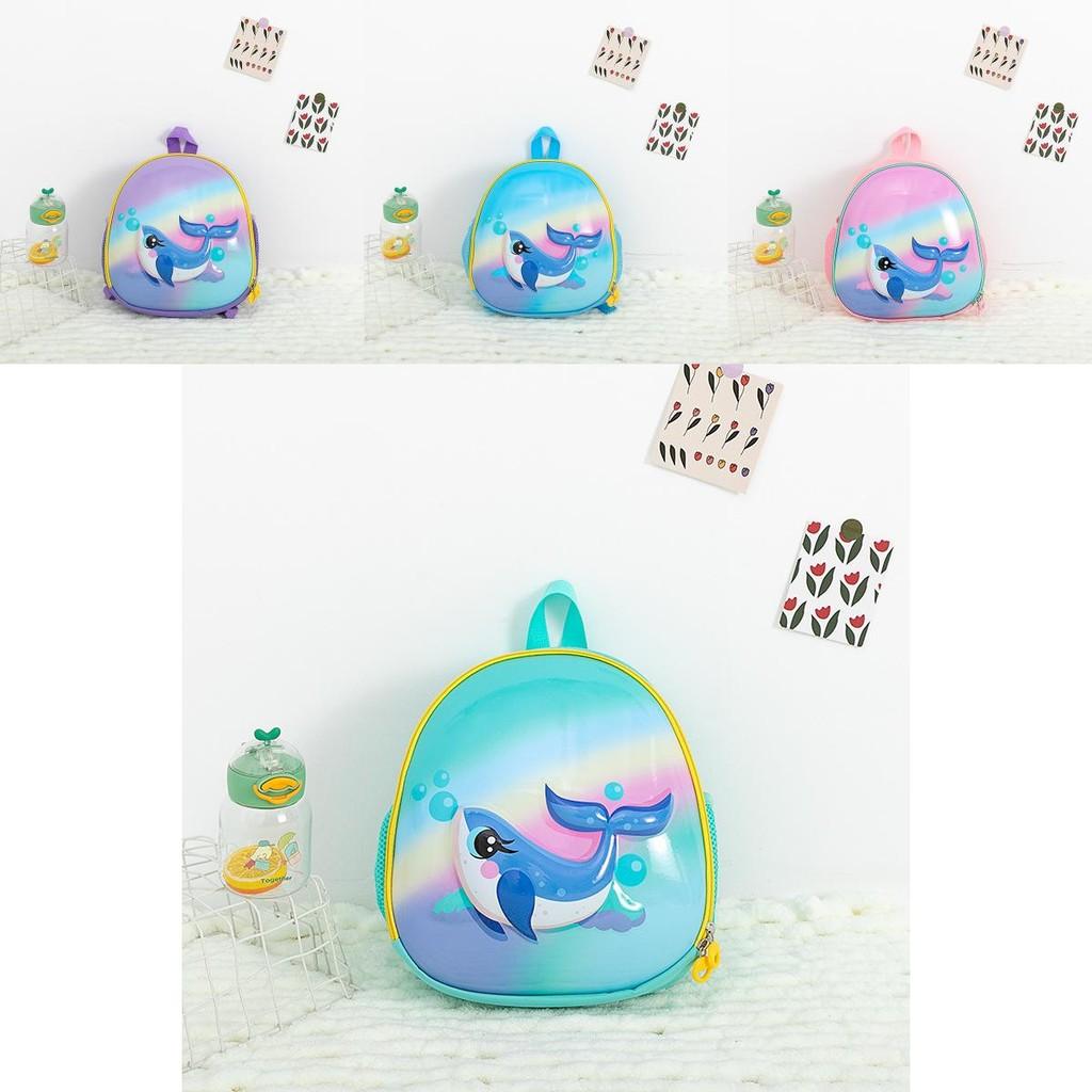 Adorable Cartoon Dolphin Preschool Backpack Lightweight For Boys And Girls Ages 3 To 6