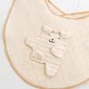 pompkins BABY Organic Cotton Dog Mini Drool Made in Japan Y-1234 100% [Rabbit, Bear, Series] Bib, Bib, (Dog (Striped))