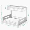 Under Sink Organizers and Storage,with Sliding Drawer 2 Tier Multi-purpose Bathroom Shelf Organizer for Kitchen Bathroom Storage