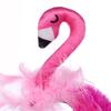 Women Headband 3D Flamingo Design Pink Feather Soft Velvet Fabric Hair Hoop Summer Beach Festival Party Hair Accessory
