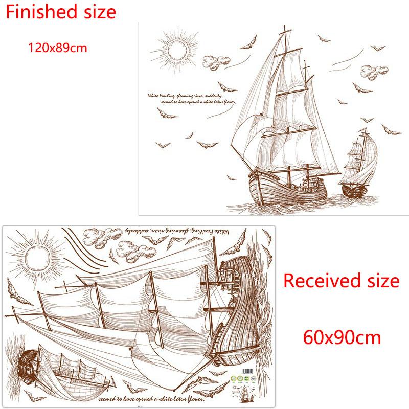 

Sailboat Journey Removable Transparent PVC Wall Sticker Decal for Home Wall Decor Living Room Bedroom Office 60x90CM різнокольоровий