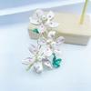 Peach Flower Adornment Formal Event Jewelry Handmade Flower Clothing Jewelry Alloy Texture for Special Occasions