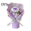 Handgestricktes Geschenk zum Jahrestag, Handgehäkeltes Garnblumenstrauß, Künstlicher Rosen-Sonnenblumenstrauß, Frauen-Häkelblumen, Lehrer-Anerkennung