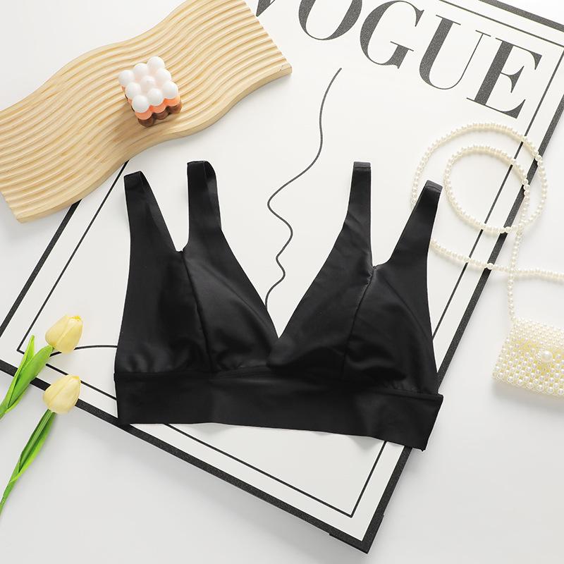 Solid Color Anti-sagging and Push-up Bra with Double Shoulder Straps Plus Size Side Boob Support