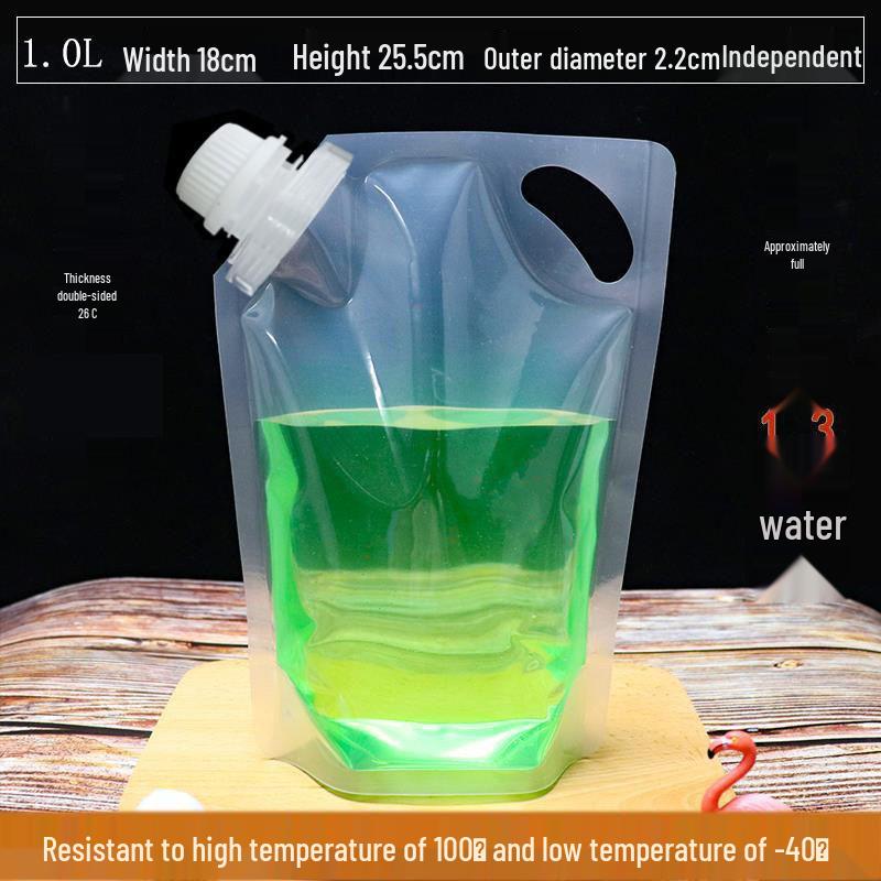 Disposable Transparent Spout Bag for Soy Milk, Chinese Medicine, Soup, or Beverages - Self-Standing and Convenient for Takeaway