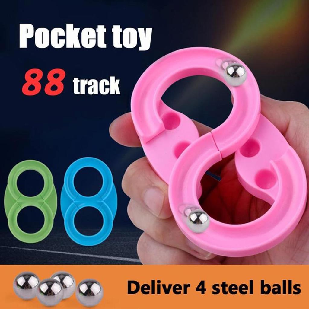 Korálková dráha Hračka 8-tvarová dráha Dětská dráha pro trénink dekomprese Hračka Dětská dekompresní vzdělávací hračka Dárek pro děti