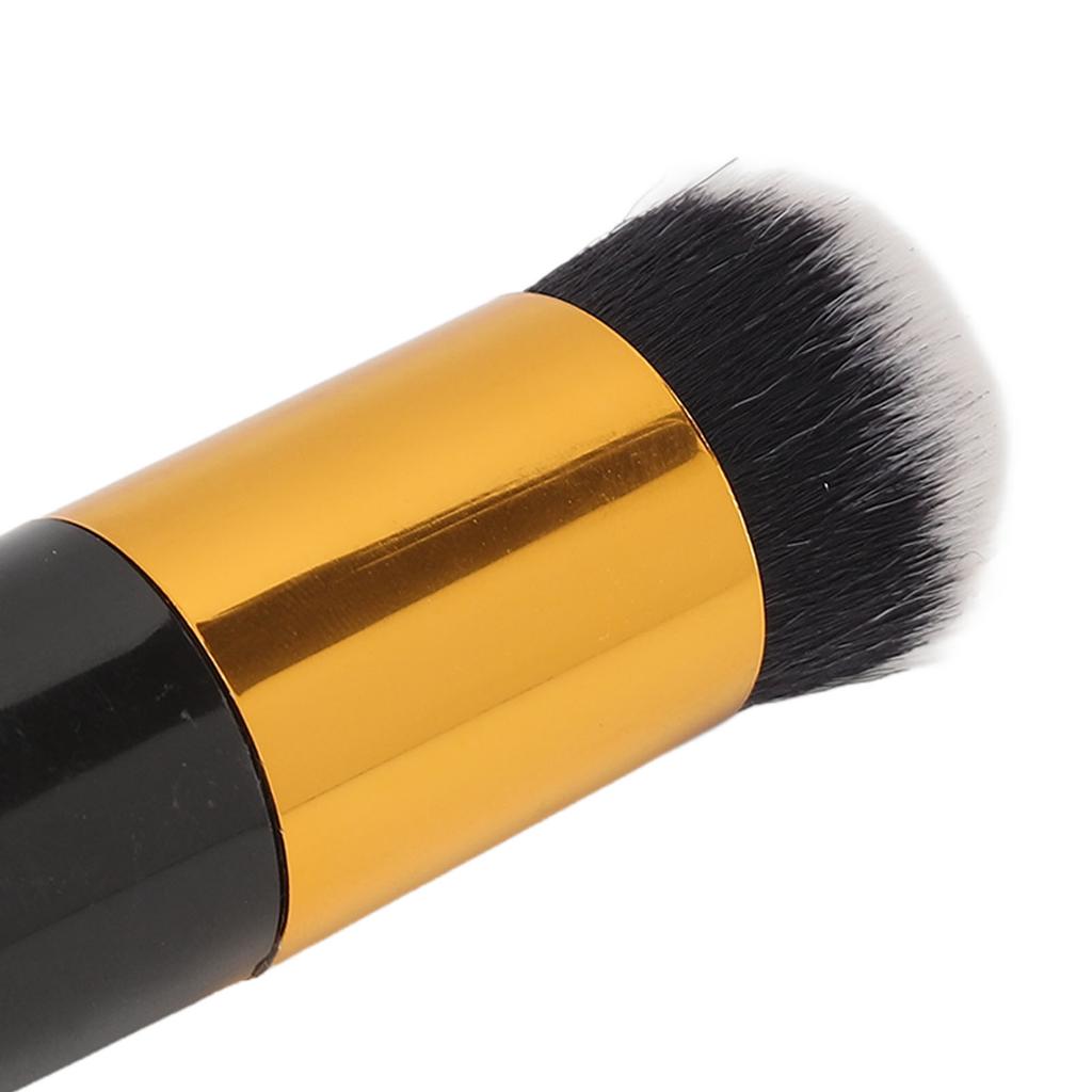 2pcs Chubby Makeup Brush Portable Fluffy Soft Synthetic Chubby Cosmetic Brush Black Golden