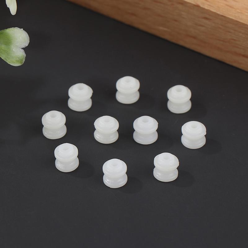 10Pcs Pulley Gear Micro Plastic Wheel White Pulley Wheel Fit Dc Motor Shaft 2Mm Toy Model
