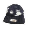 Cute Cartoon Kitten Age-reducing Wool Hat for Women, Warm In Autumn and Winter, Large Elastic and Thin Knitted Hat, Casual Cold Hat
