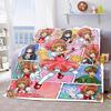 Cardcaptor Sakura Anime Flannel Blanket Soft Cozy Warm Throw Lightweight Blanket for Bed Sofa Home -QJY