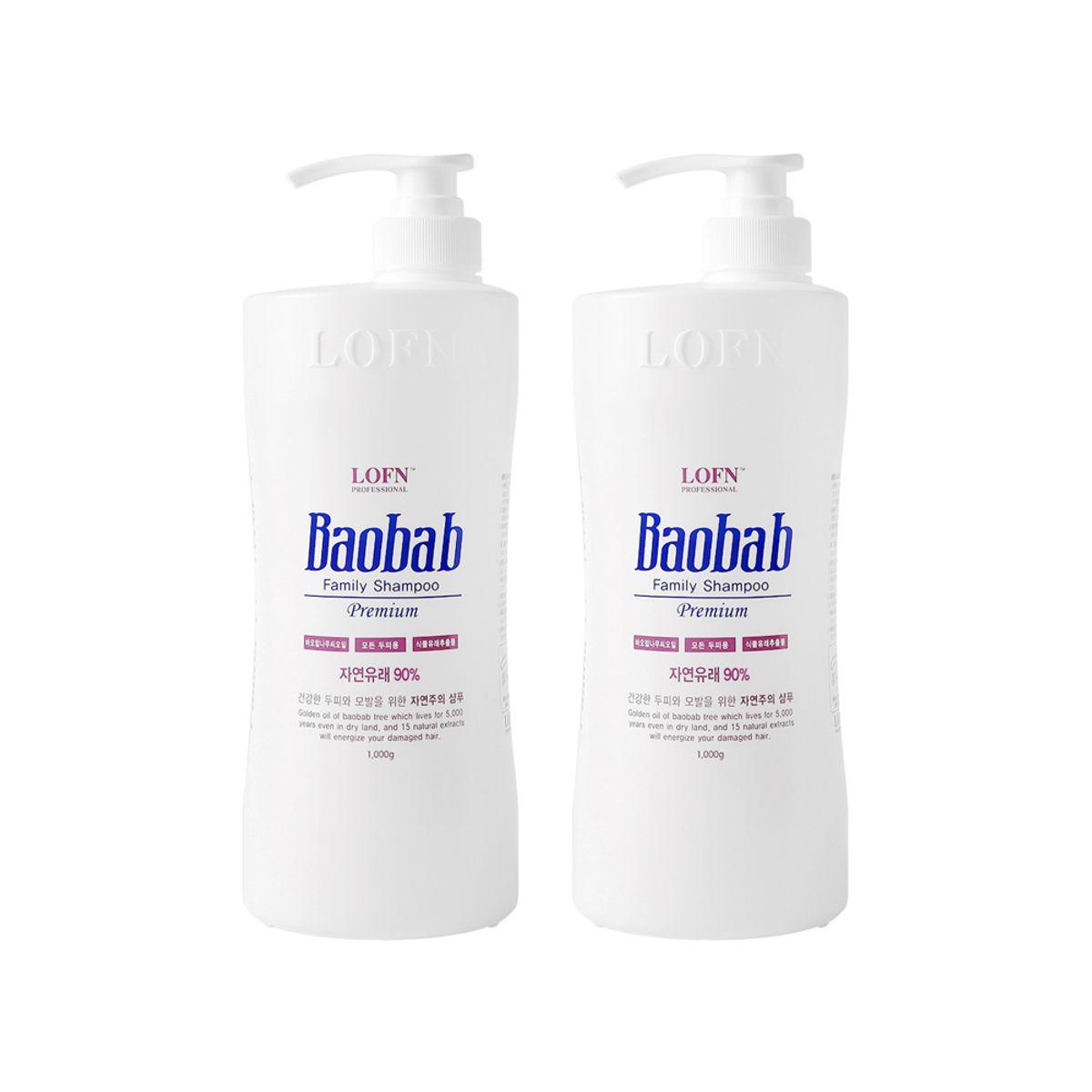Baobab Premium Family Shampoo 1000g 2 bottles