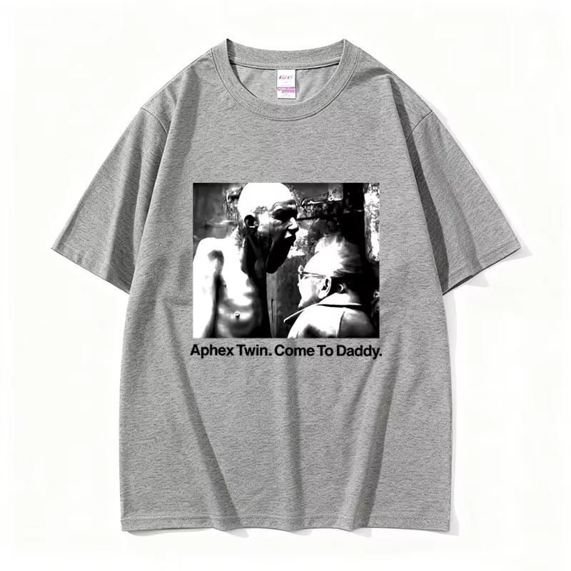 Aphex Twin Come To Daddy Graphic T Shirts Unisex Women Vintage Summer New Streetwear Male Fashion Casual Soft Pure Cotton Tshirt