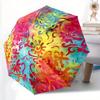 1pc Tie-Dye Pattern Automatic Opening/closing Umbrella with Auto Open/Close, Windproof, Foldable Sunshade Yy250811203