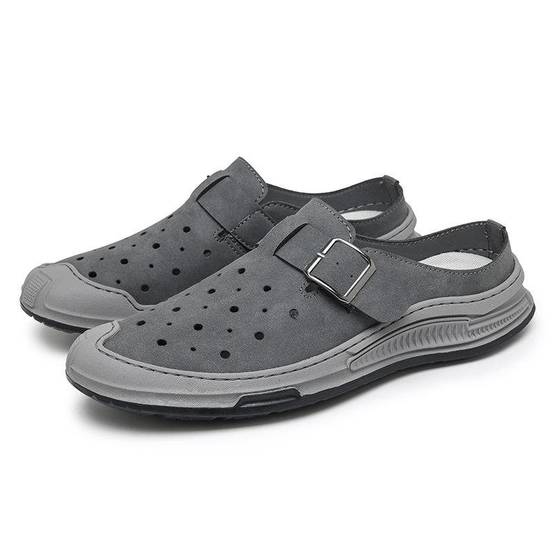 

Летние сандалии-бестселлеры для мужской обуви Повседневные Мужские Дышащие Слипоны САНДАЛИ Уличные Пляжные Для Ходьбы Высококачественные сандалии 41 серый