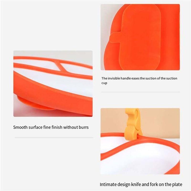 Food-Grade Two-Color Silicone Suction Cup Bowl Special Bowl Forbaby Food Suction Cup Tableware Orange