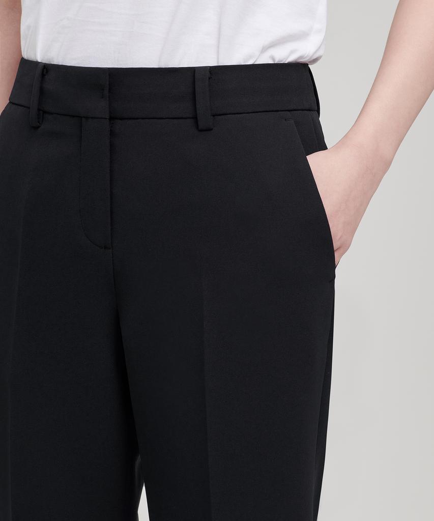 MUSINSA STANDARD WOMAN Women'S Fluid Slim Straight Slacks [Black]