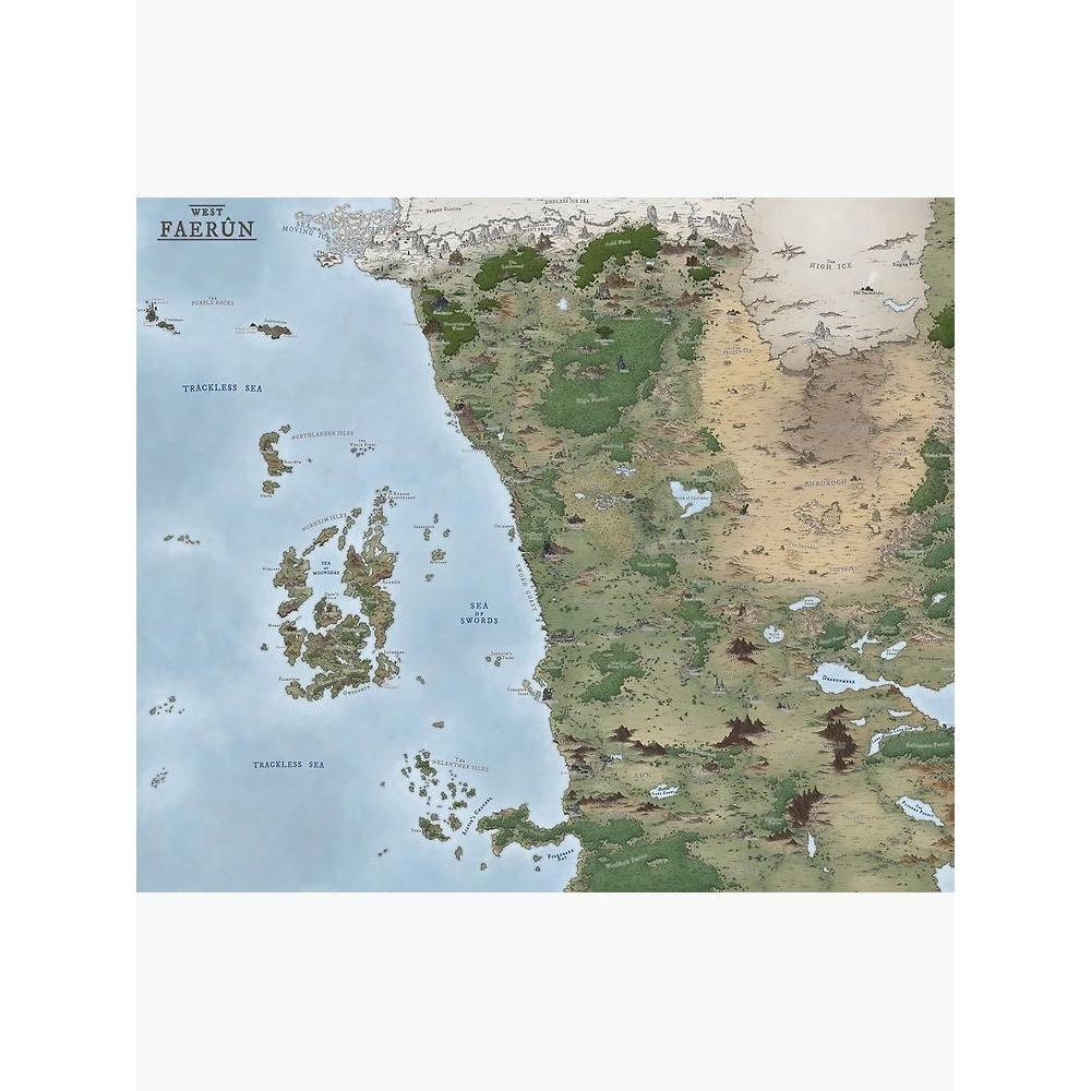 Tapestry of Western Faerûn: Forgotten Realms in detail. 75x100