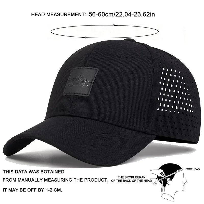 Unisex NEW YORK Label Laser Hollowed Out Baseball Net Caps Spring Summer Outdoor Adjustable Casual Hats Dad Hat Sunscreen Hat