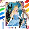 Maleficent and Princess Aurora Oil Painting by Numbers Painting Art Kit. Handmade Diy Painting Home Decoration Gifts