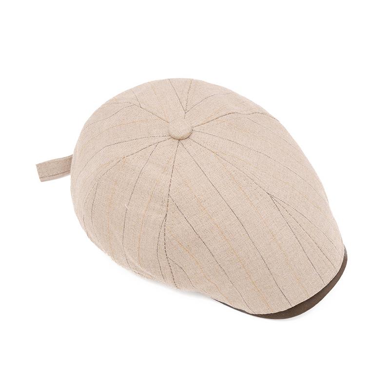 Autumn Winter Striped Beret Men's Retro Warm Forward Cap Painter's Cap Newsboy Cap