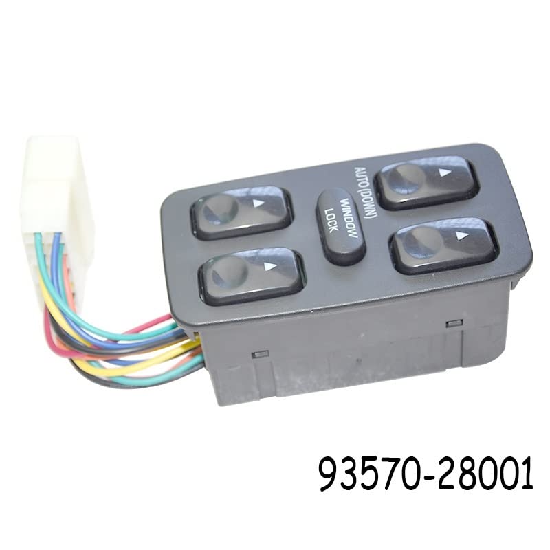 Window Control Switch for Hyundai for Elantra for Galloper 1992-1994 93570-28001 Driver Side Electric Power Master Window Switch Car Push Button