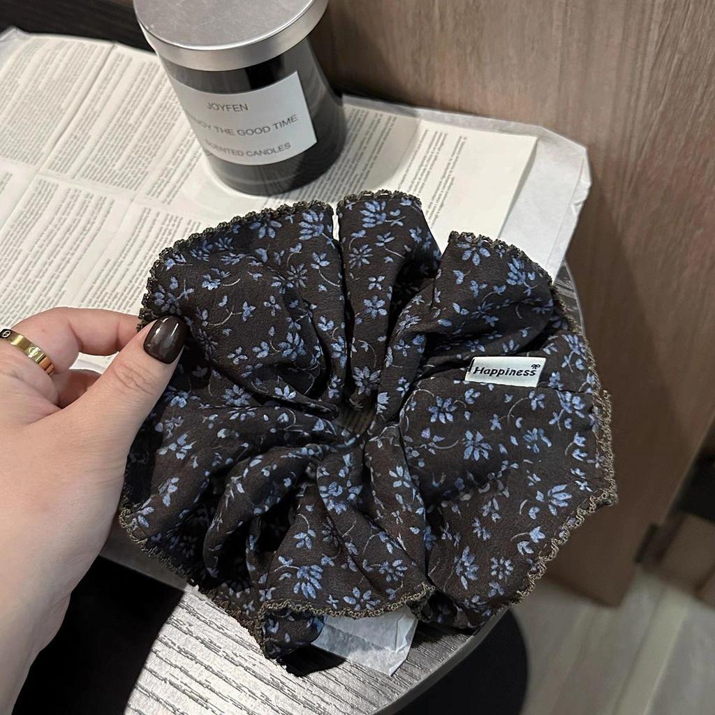 New 2025 Women's Leopard Print Double Layer Elastic Hair Tie Scrunchie Bun/Ponytail Holder