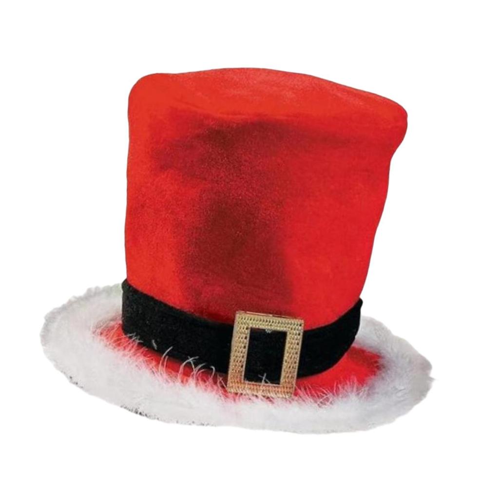 Christmas Top Hat Creative Decor Sturdy for Men Women Santa Claus Hat Xmas Hat for Cosplay Festivals Props Themed Party Dress up