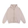 Giacca da uomo a zip tinta unita per primavera e autunno, taglie forti, stile casual, ampia, con cappuccio, comoda, maglione outerwear