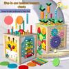 Wooden Educational Toy Chest: 9-in-1 Radish Pull & Insect Catch Game with Xylophone