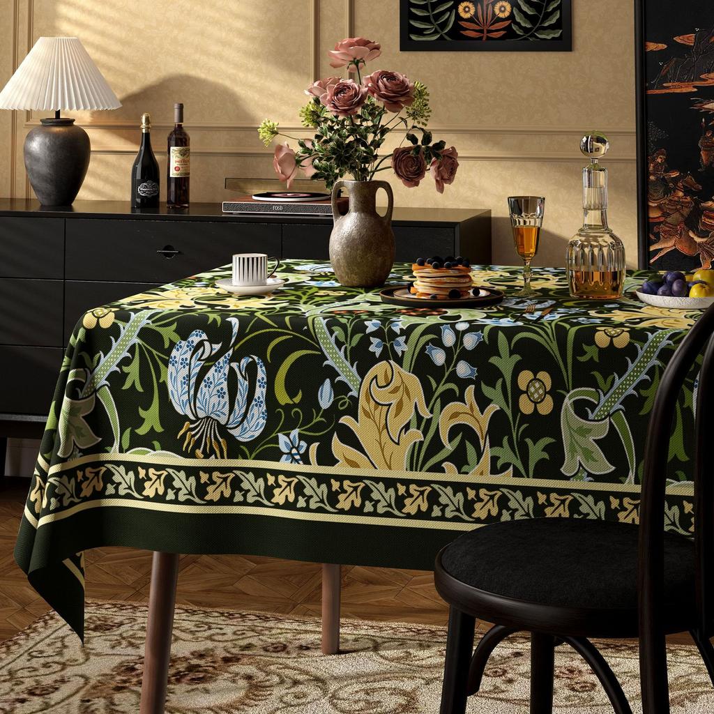 Dining Table Tablecloth Waterproof, Oil-Proof, Wash-Free And Anti-Scalding Pvc Light Luxury High-End Coffee Table Cloth Desktop Tablecloth Cover Cloth