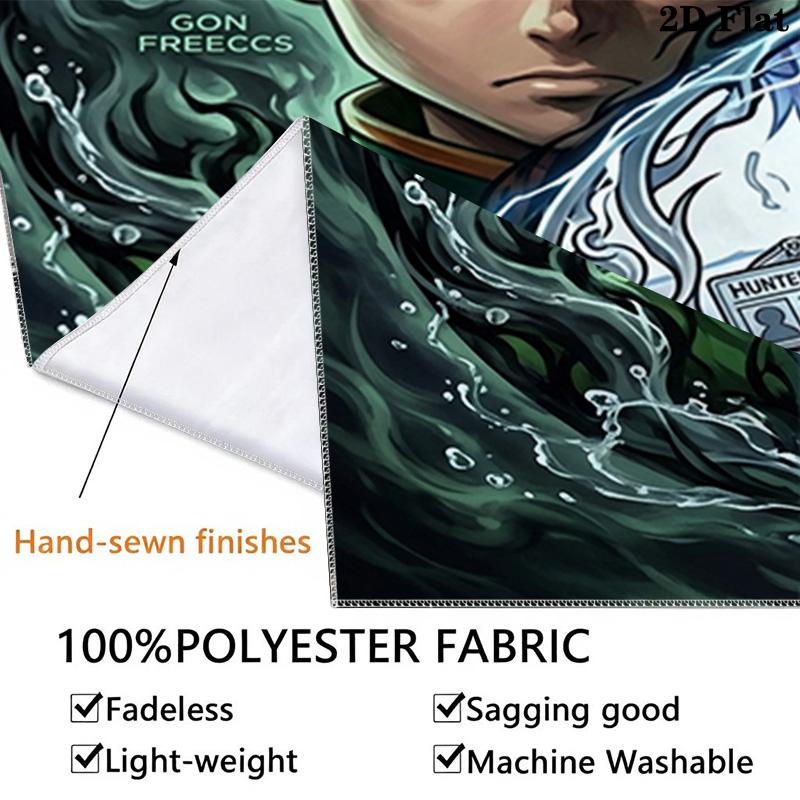 Hunter X Hunter Wall Tapestry Aesthetic Wall Hanging Printed Fabric Blanket Decorative Tapestries For Bedroom Living Room Home Decor