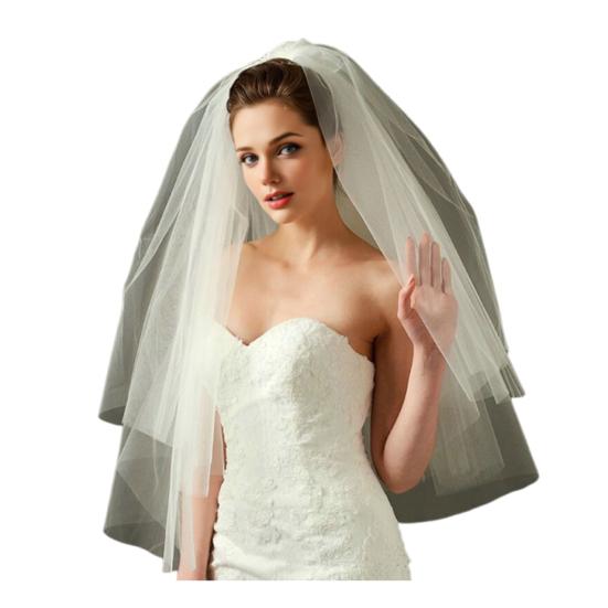 Wedding Veil Bridal Veil with Metal Hair Comb Veils