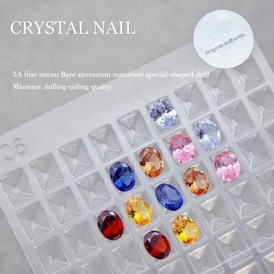 Nail Art Diamond Ceiling High Carbon 5A Zircon Ice Flower Cut Transparent Pigeon Egg Nail Art Jewelry Flash Nail Diamond Decoration