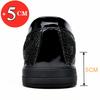 Fashion Flat/5CM Men Wedding Dress Shoes Loafers Men Elevator Shoes Slip On Height Increase Shoes Male Cowhide Leather Oxford Shoes