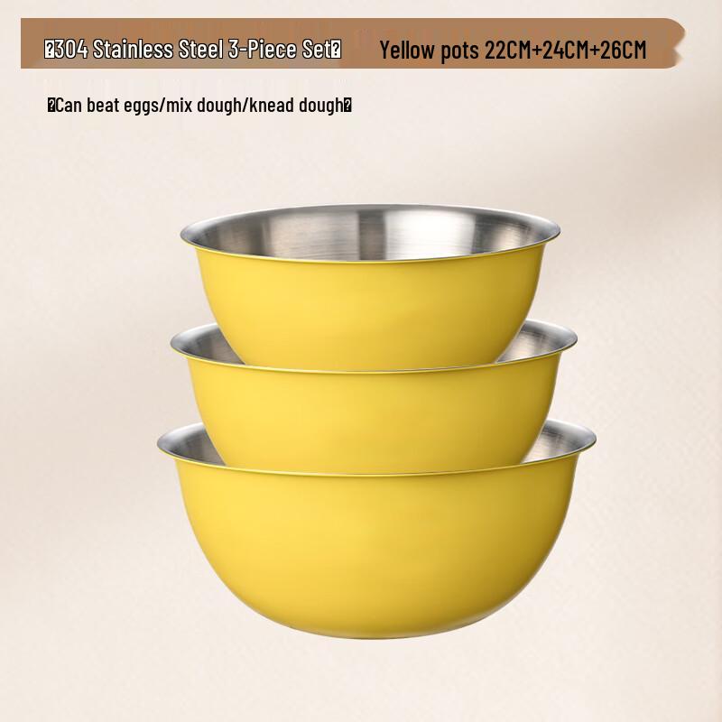 ZISIZ Food-Grade Stainless Steel Salad Bowl