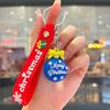2Pcs Cartoon Cute Santa Claus Tree Keychain Christmas Party Decoration Bag Ornaments Car Key Pendant Exquisite Small Gift